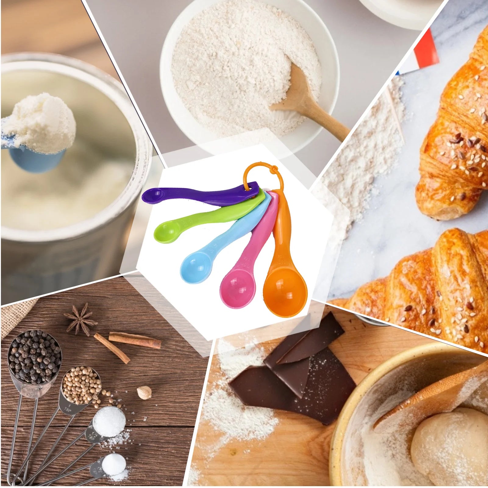 5-Piece Measuring Spoon Set (Color)
