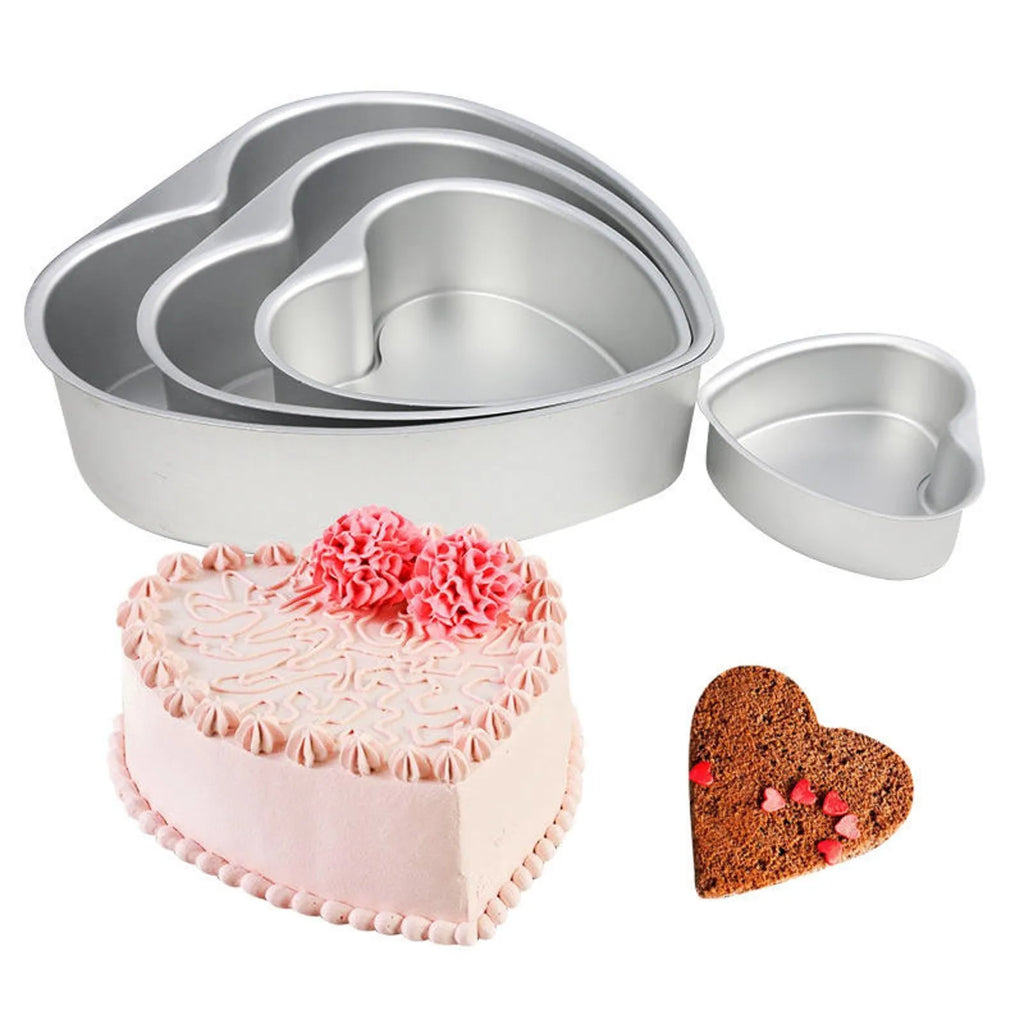 Heart-Shaped Cake Pan Set (4/6/8/10 Inch)