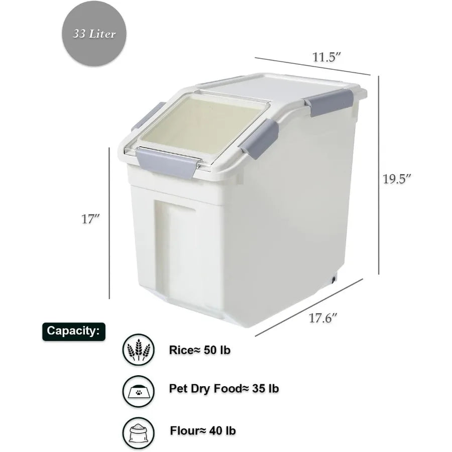 33L/50lb Rice Storage Container