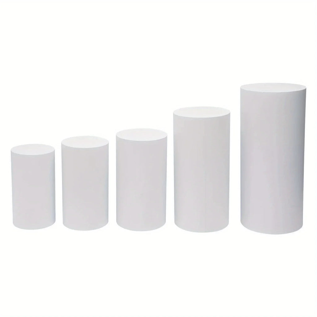 5-Piece Cylinder Pedestal Stand Set