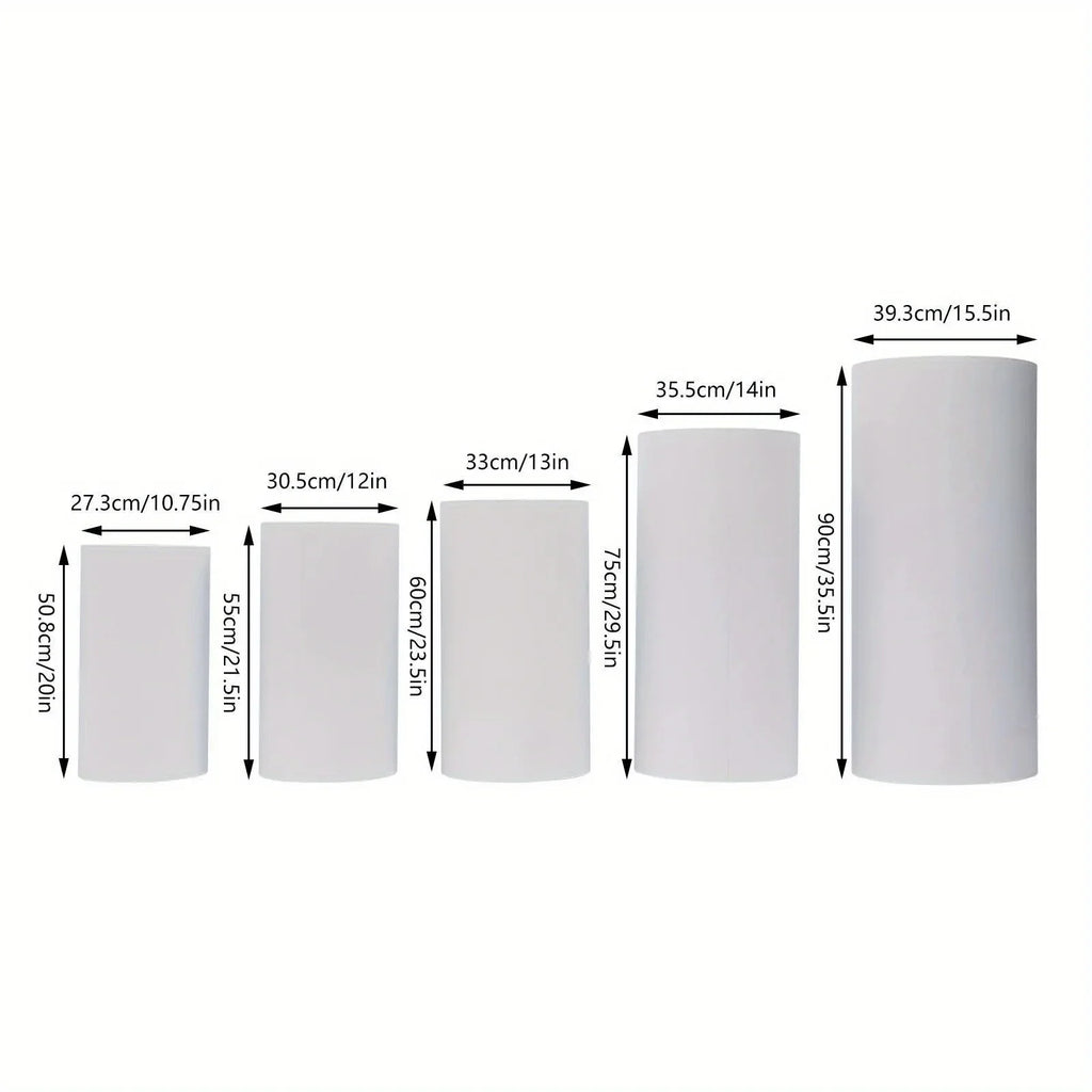 5-Piece Cylinder Pedestal Stand Set