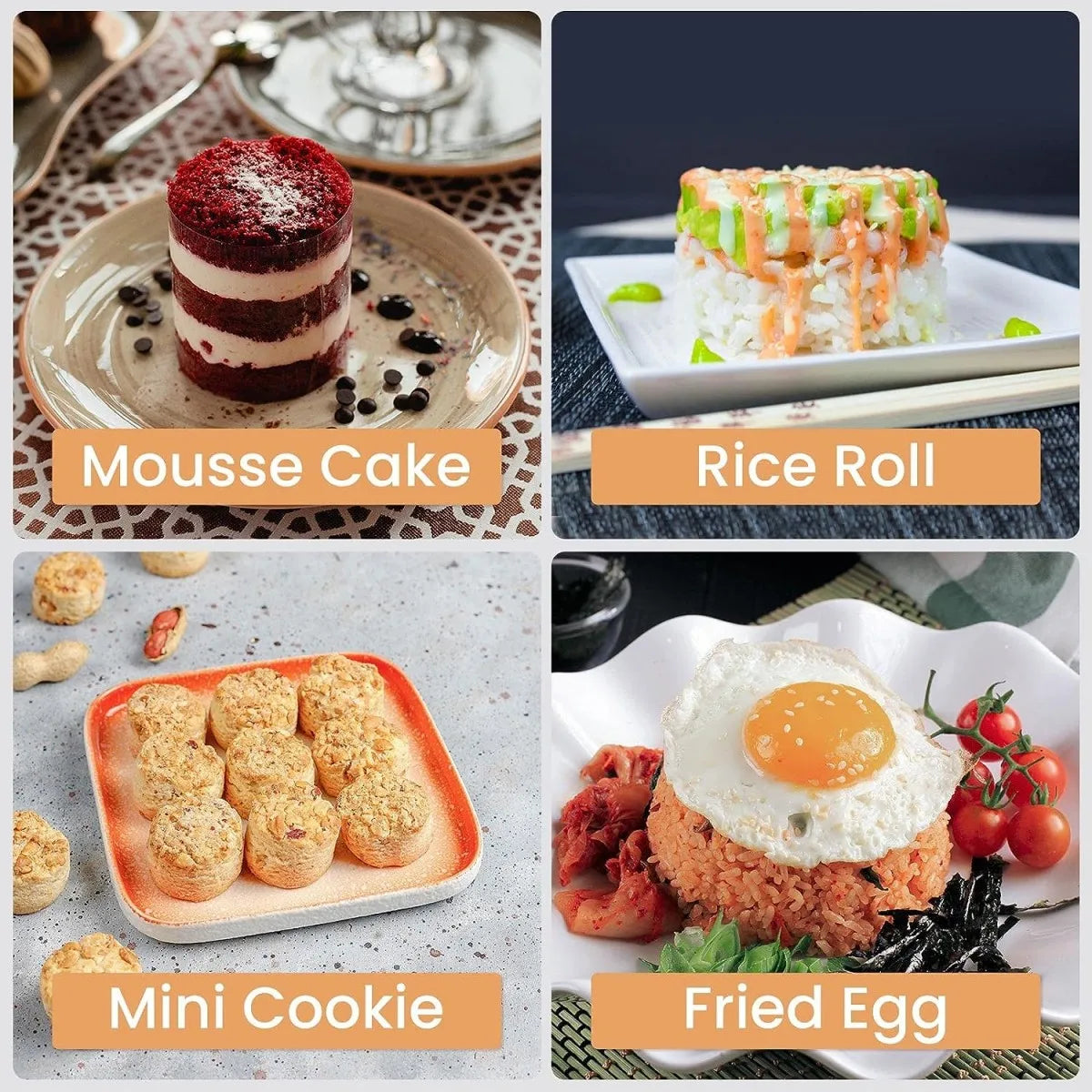 6/12-Piece Stainless Cake Ring Mold