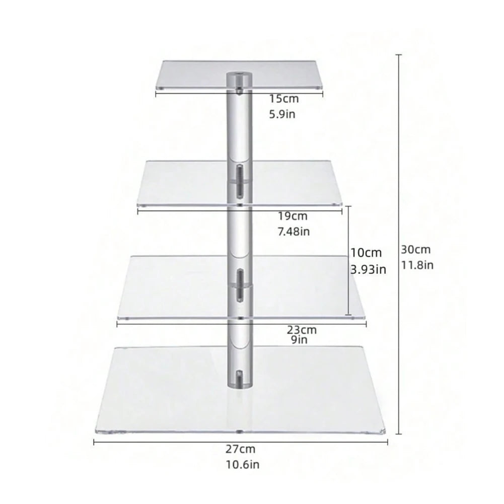 3/4 Tier Acrylic Cupcake Display Stand