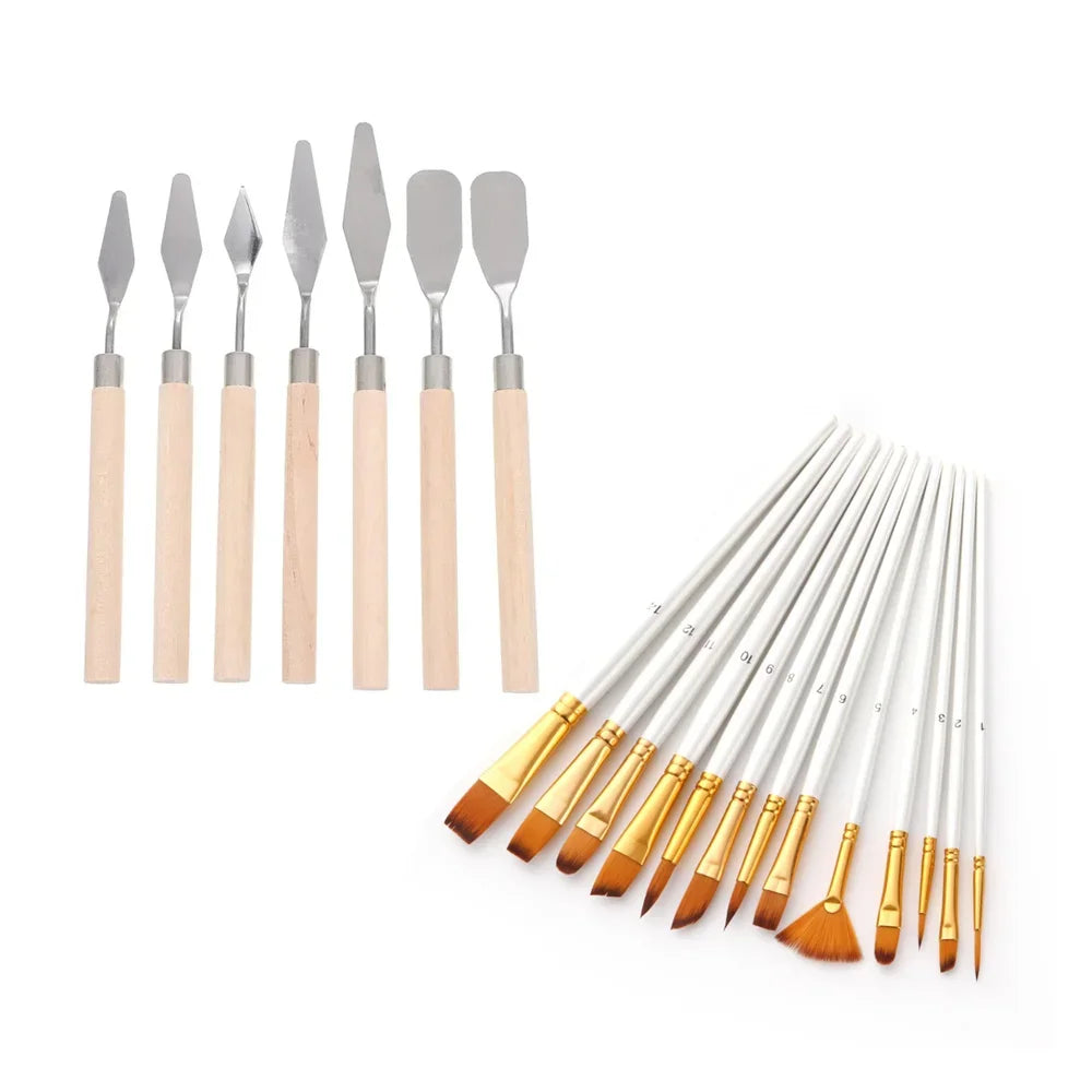 7/20-Piece Cake Knife & Palette Knife Set