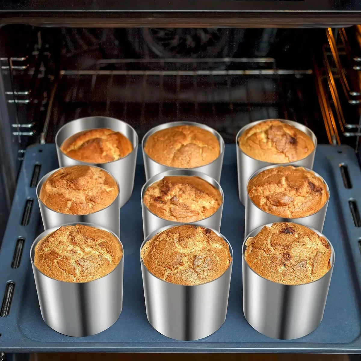 6/12-Piece Stainless Cake Ring Mold