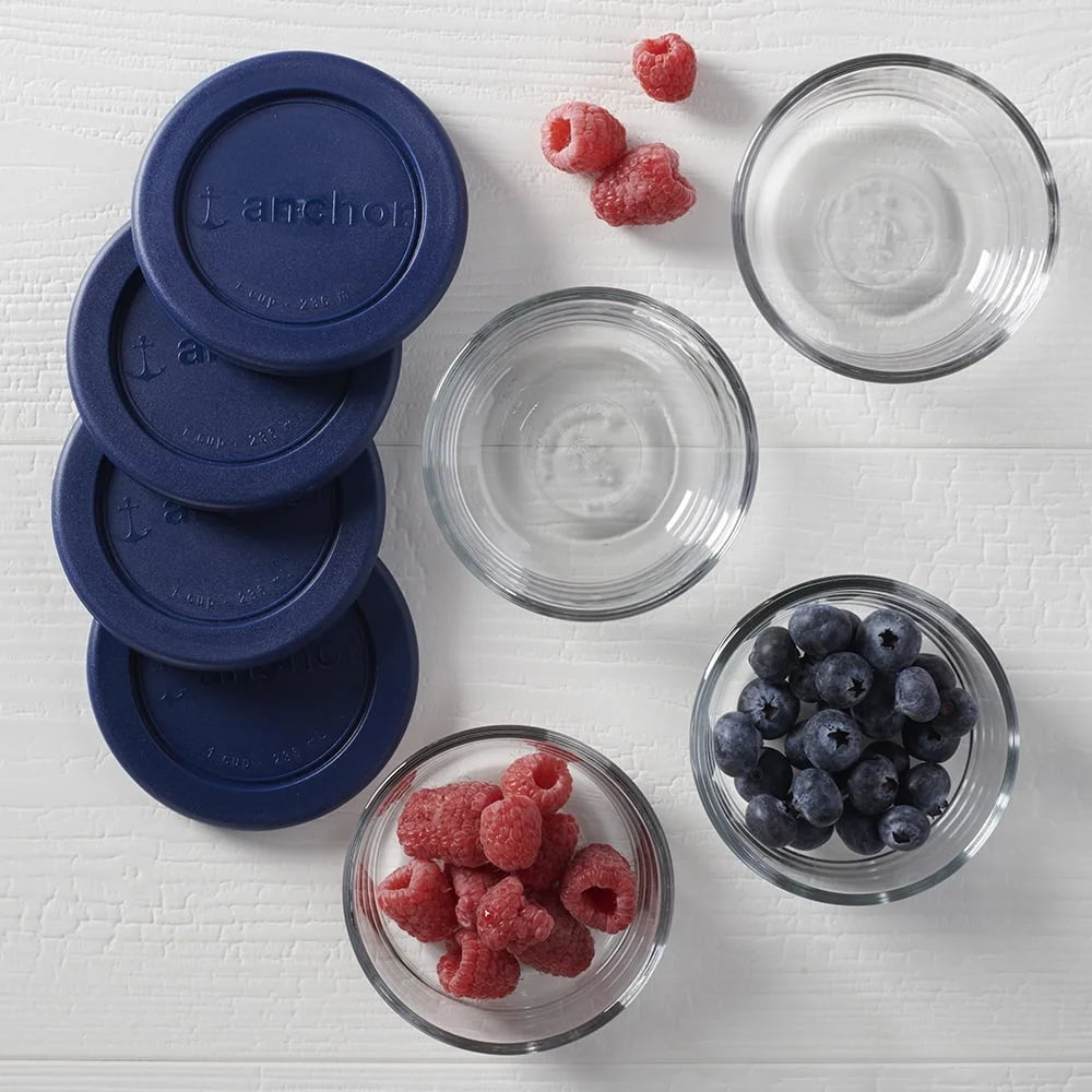4-Piece Glass Food Storage Container Set