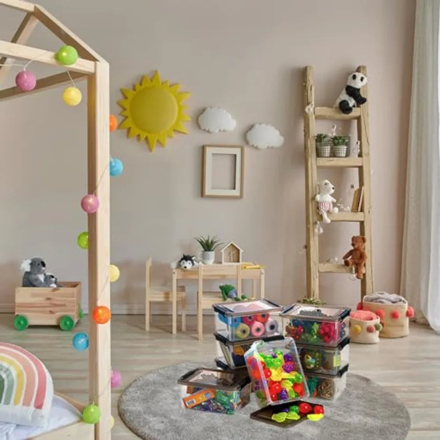 8-Pack 3.2 Qt Storage Bins with Lids