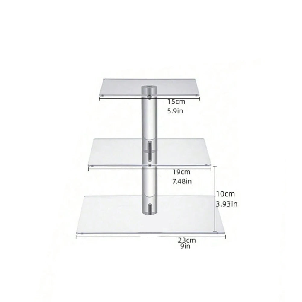 3/4 Tier Acrylic Cupcake Display Stand