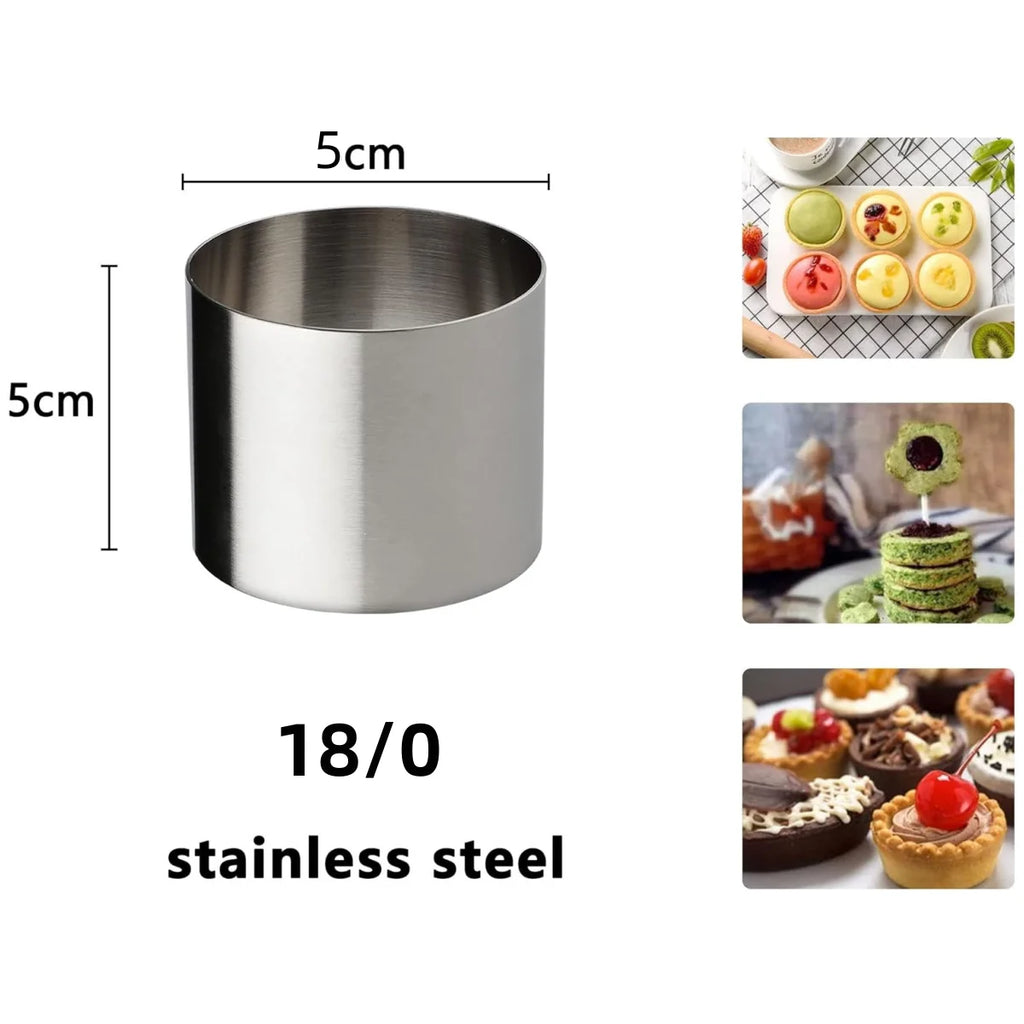 6/12-Piece Stainless Cake Ring Mold