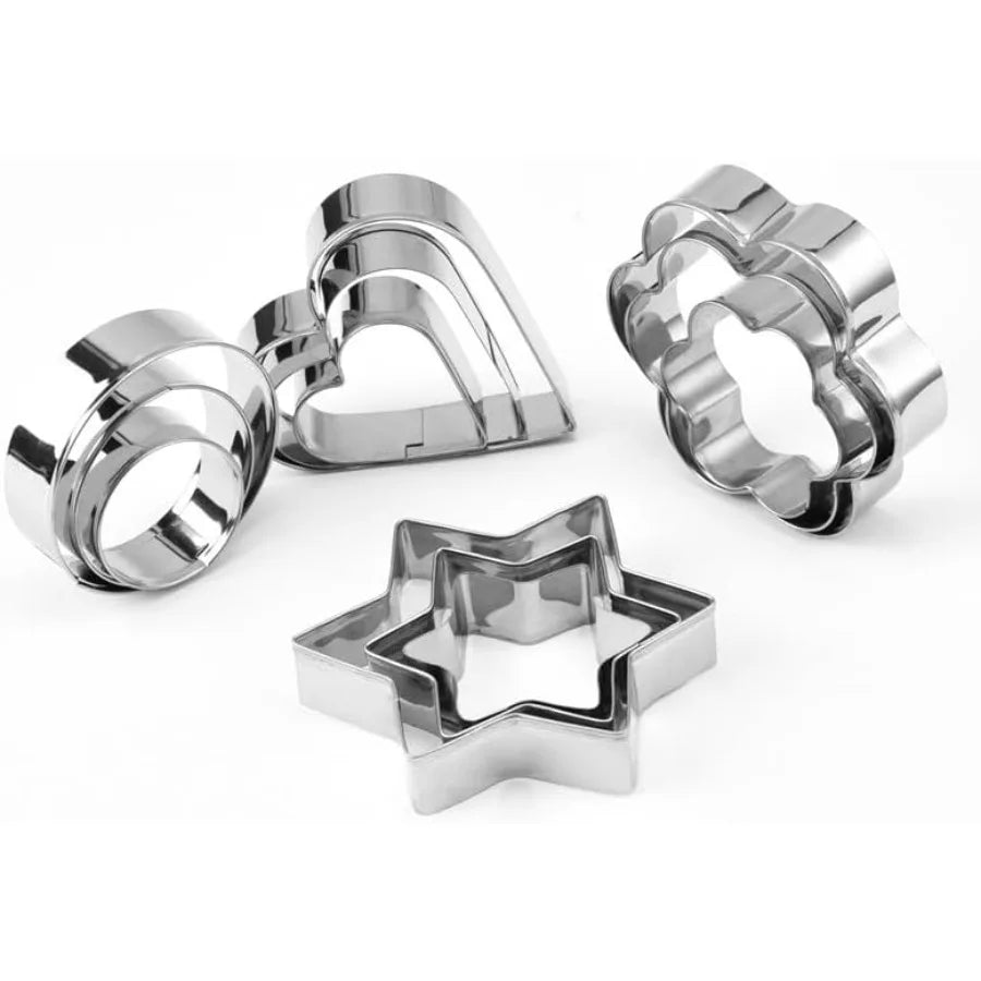 12-Piece Mini Stainless Cookie Cutter Set