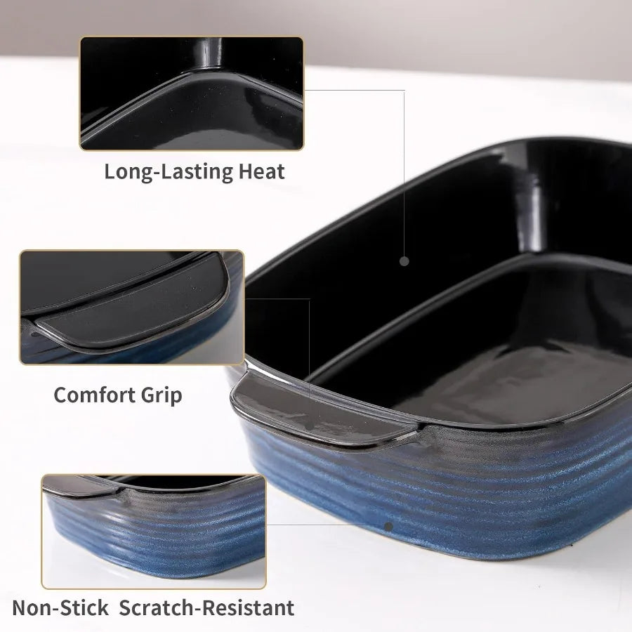 3-Piece Ceramic Casserole Dish Set