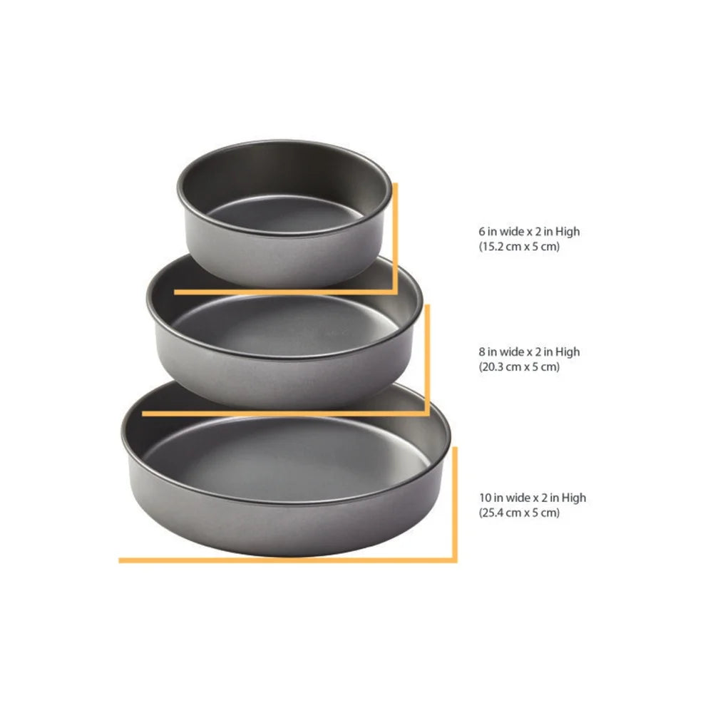3-Piece Round Cake Pan Set