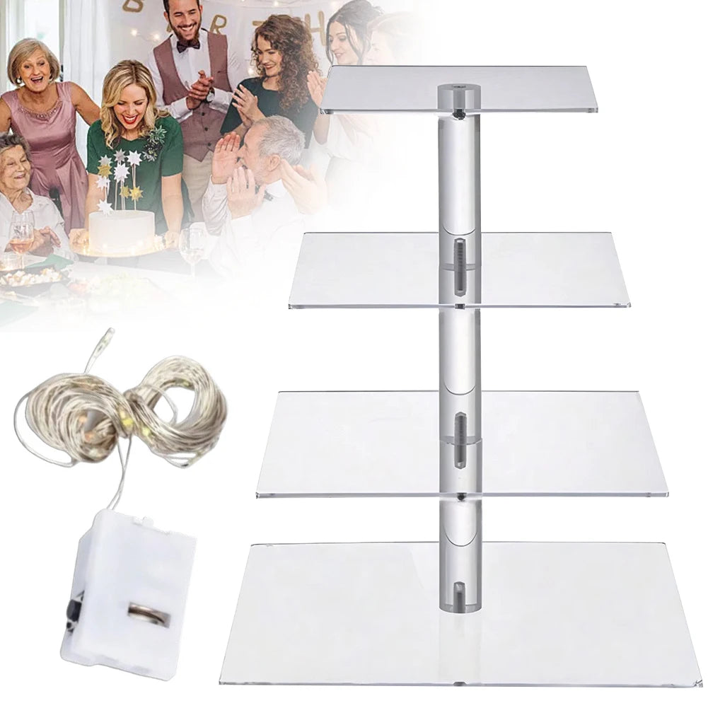 3/4 Tier Acrylic Cupcake Display Stand