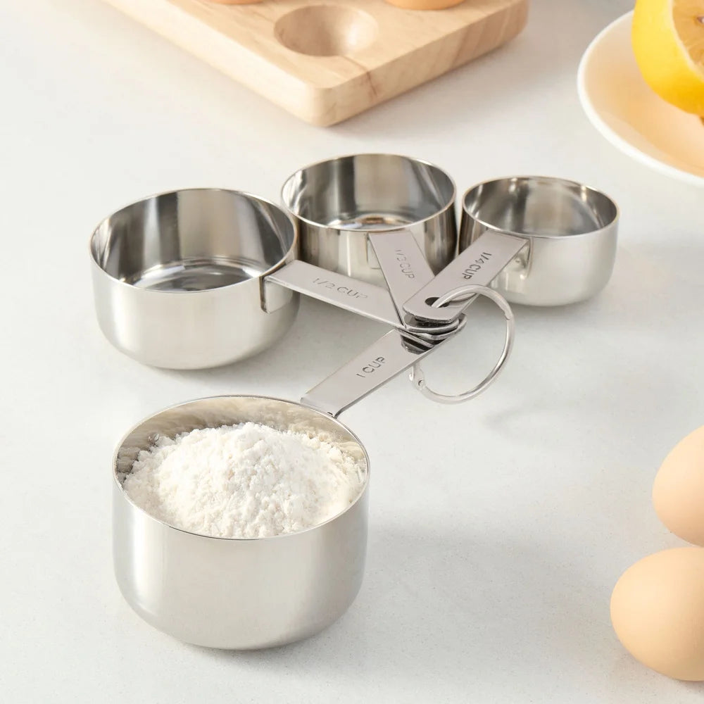 4-Piece Stainless Steel Measuring Cups
