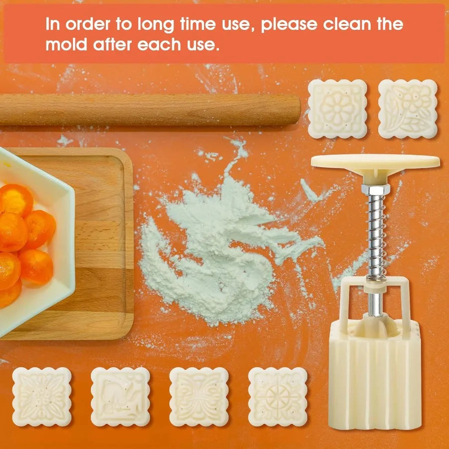 Mooncake Mold Set (12-Piece)