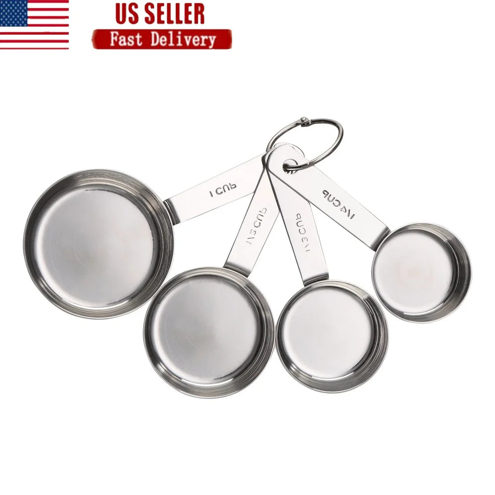 4-Piece Stainless Steel Measuring Cups