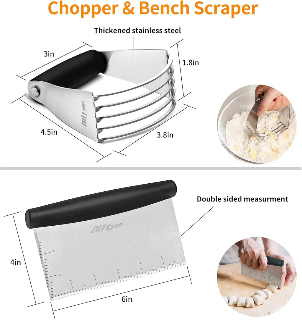 Stainless Bench Scraper & Pastry Cutter
