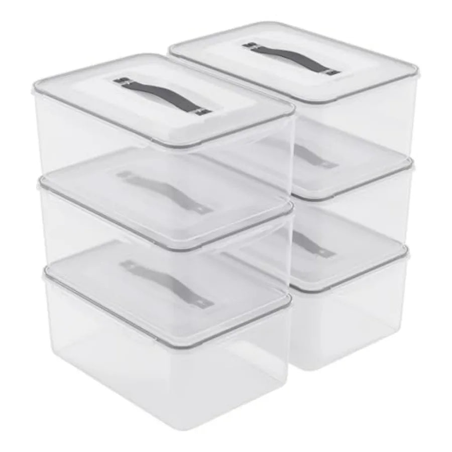 6-Pack Large Plastic Food Storage