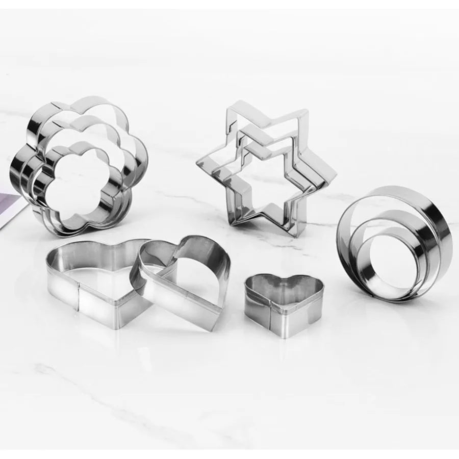 12-Piece Mini Stainless Cookie Cutter Set
