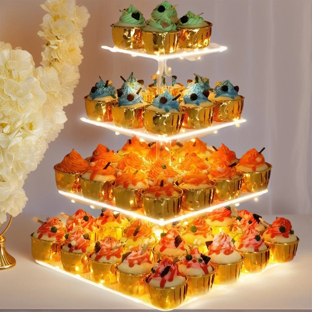 3/4 Tier Acrylic Cupcake Display Stand