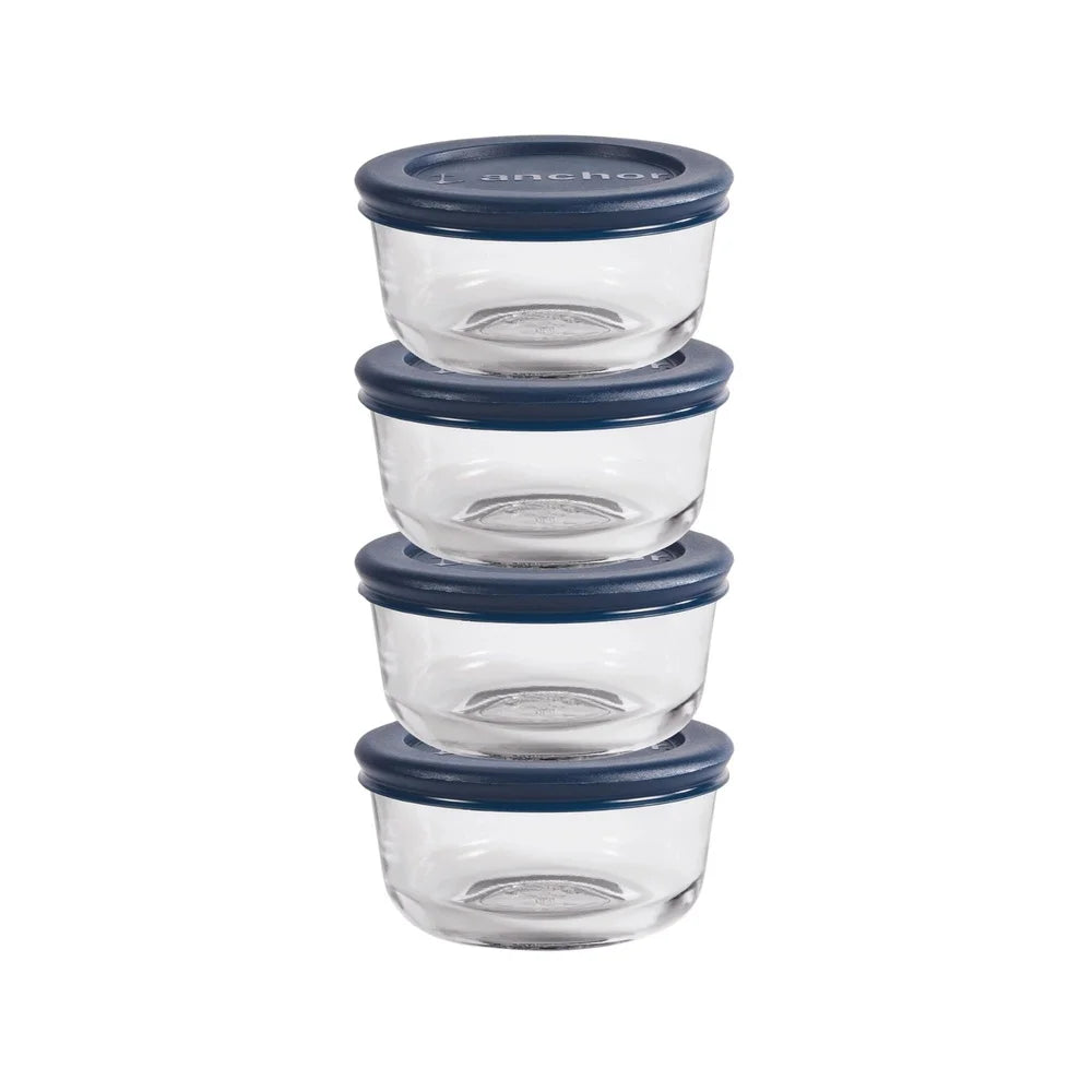 4-Piece Glass Food Storage Container Set