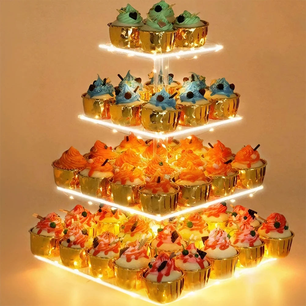 3/4 Tier Acrylic Cupcake Display Stand
